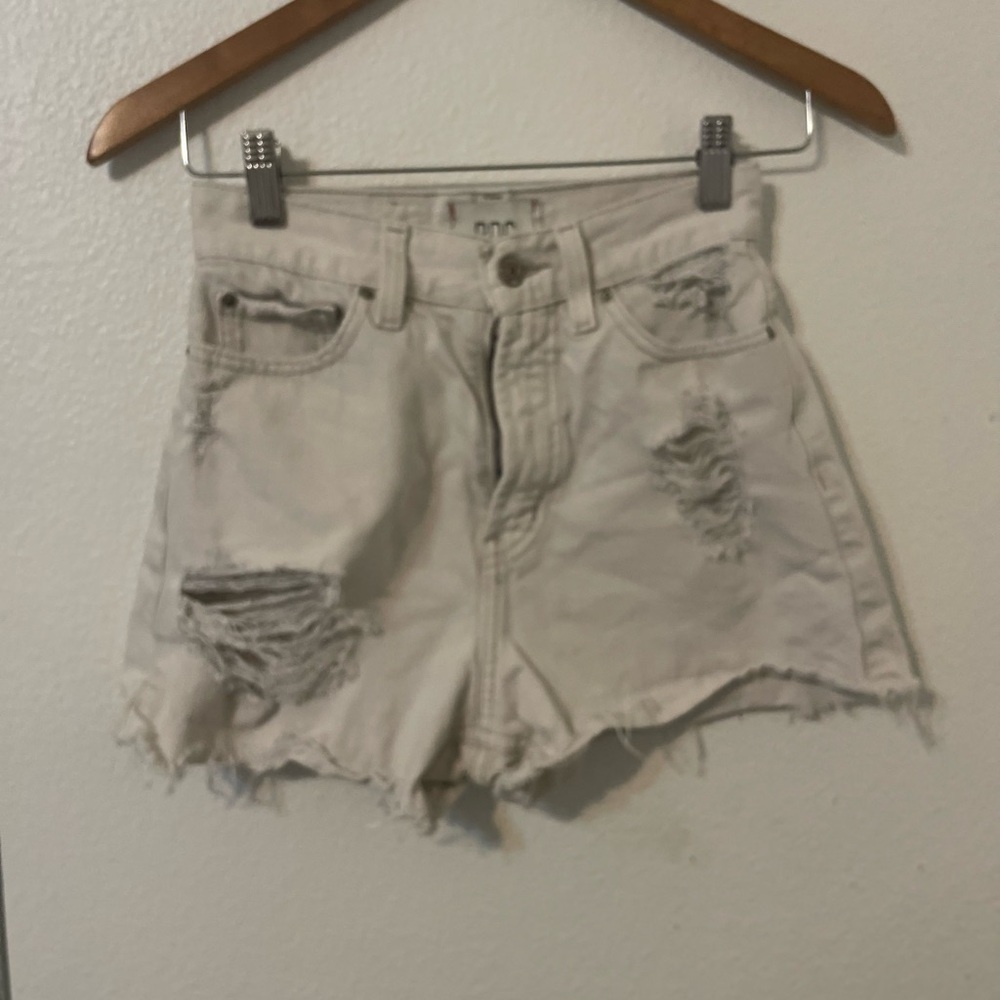 High rise jean shorts